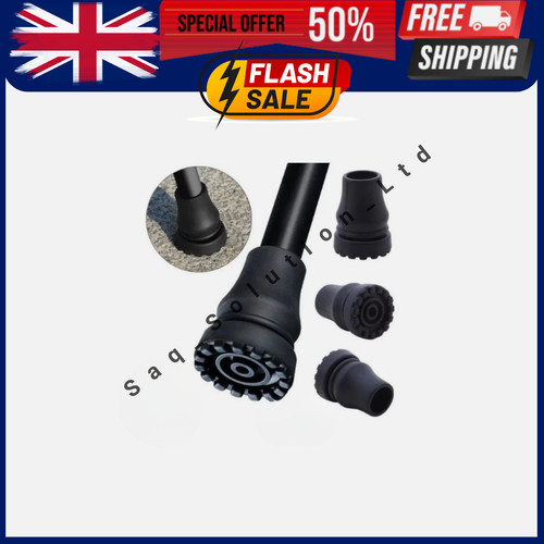Rubber walking stick ferrules - rubber,