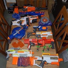 Nerf Guns.....various Guns Bullets Magazines, Darts And Target.