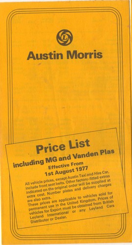 Austin morris vanden plas - morris, mg