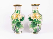 Pair Chinese Cloisonné Enamel