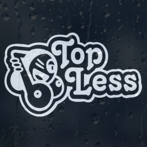 Funny top less sexy girl - less,