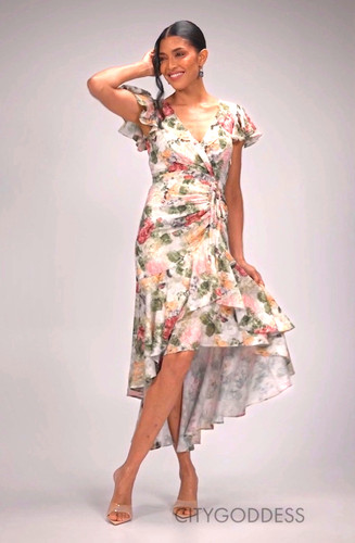 Goddiva cream floral - cream,
