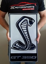 Shelby Cobra GT350 Silver Grille Flat Steel Sign