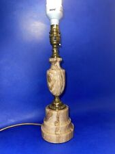 Vintage Marble / Onyx & Brass Pillar Lamp Decorative Italian Classic Roman Brown