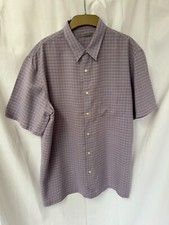 Marks and Spencer Mens Light Heather Shirt, Short Sleeve, L (41-43in Chest)