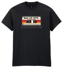 Mens 50th Birthday T-Shirt Best Of 1975 Retro Cassette Tape Music 50 Year Old