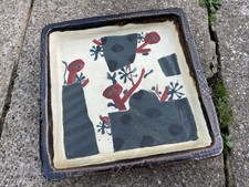 LARGE JOHN MALTBY STUDIO POTTERY 12 3/4 Inch (320mm) Square Dish