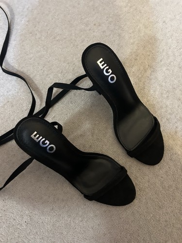 Black ego tie strappy high - black,