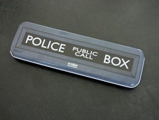 Doctor Who TARDIS Police Box Sign Pencil Case Tin Box Stationery Adventures Gift