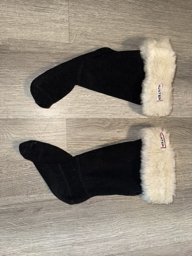 Hunter black fur winter welly - fur,