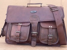 Men leather vintage laptop - leather,