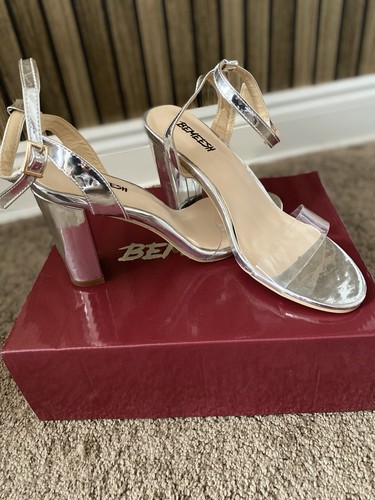 Ladies silver heels with - ladies,