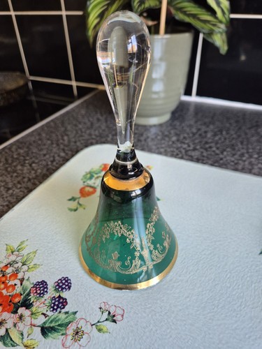 Vintage bohemian crystal bell - vintage,
