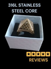 Gold Plated Pyramid Ring (316L