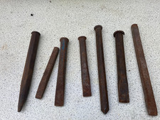 LOT OF 7  VINTAGE BUILDERS /STONE MASONS BRICK CHISELS