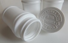 25 x 60ml  Empty White Plastic Bottle Container Medicine Capsule Pill Tablets