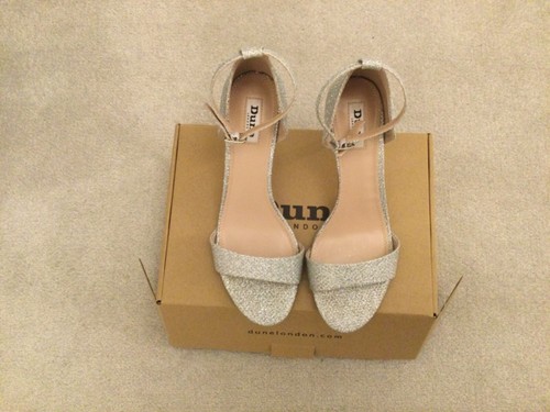 Sparkly silver sandals - sandals, dune