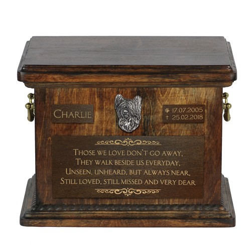 Skye terrier large urn - urn, with