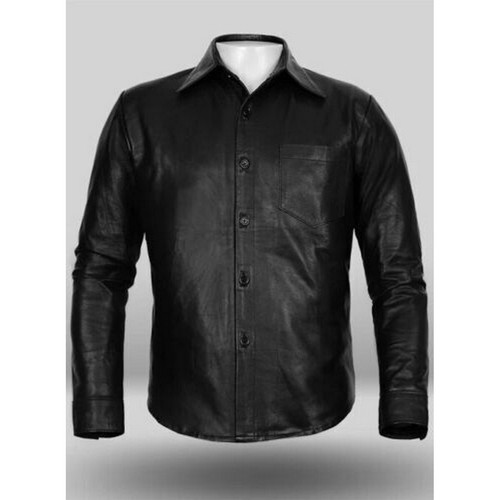 Men basic black leather - men's,