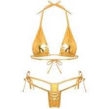 UK Women's PVC Leather Bikini