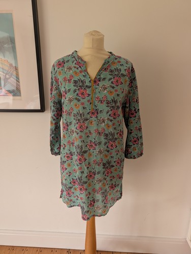 Fabindia turquoise pink floral - fabindia,