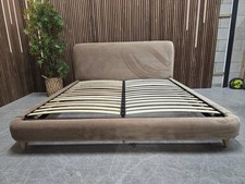 Loaf Cookie Super King Bed Frame In Milky Tea Clever Velvet RRP-£1845