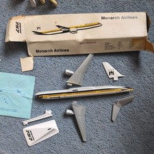 Wooster Monarch Airlines Boeing 757 model Aeroplane, Box, Instructions 