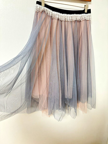 Womens grey pink layered tulle - womens,