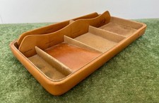 Vintage Real Hide Leather Valet Tray