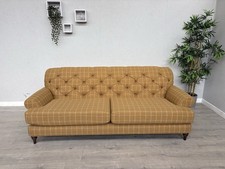 Dunelm - CANTERBURY 4 Seater Chesterfield Sofa, Check Ochre - RRP £1399