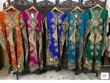 NEW LADIES SUMMER CASUAL LONG KAFTAN DRESS BEACH HOLIDAYS LIGHTWEIGHT DRESS