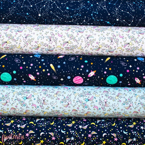 Navy constellation 100 - navy, cotton