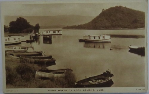 Old antique postcard - antique, house
