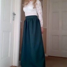 Long Green Skirt Victorian