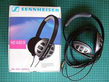 Working, Used, Sennheiser HD480 II Stereo Headphones, Original Box, 3.5mm & 1/4"