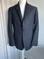 Armani Colleizone Dark Navy Striped Jacket Blazer Size 44