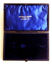 Vintage Antique Burgundy Necklace Jewellery Box Sanders & Webber Woolwich