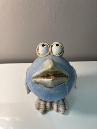 Ceramic bird figurine with - ceramic,