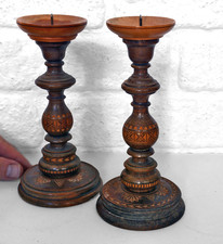 Vintage Wooden Candlestick