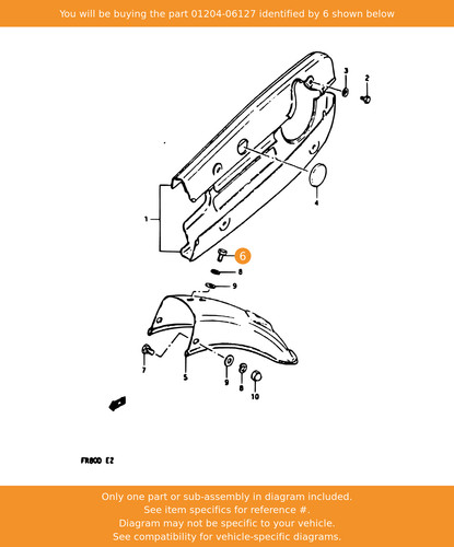 Suzuki bolt 01204 06127 - bolt,, oem