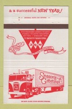 Matchbook Cover - ABC Truck Rental San Antonio Dallas Austin Santa 40 Strike