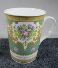 Lovely Vintage Royal Worcester Floral Queen Elizabeth II 90th Birthday Mug 300ml