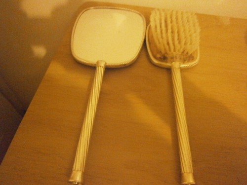 Vintage hand held mirror - , &