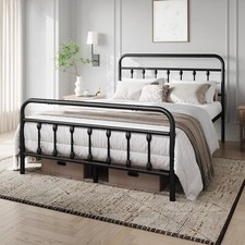 Vintage Iron Platform Bed with