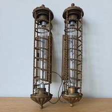 Vintage Railway Carriage Dining Car Lamps
