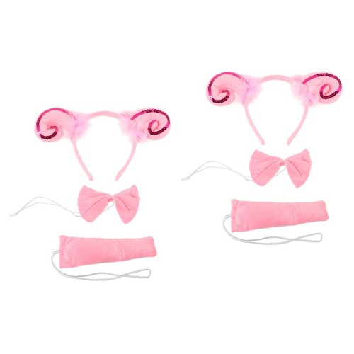 Pink cloth sheep horn - pink,