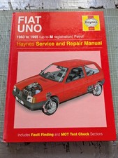 Fiat Uno (Petrol Models Inc. Turbo ie) 1983-1995 Haynes Workshop Manual