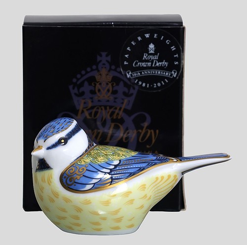 Royal crown derby garden - crown, blue