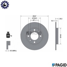 2x BRAKE DISC 50610NC FOR