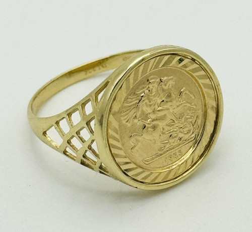 Mens solid 9ct - 9ct, yellow